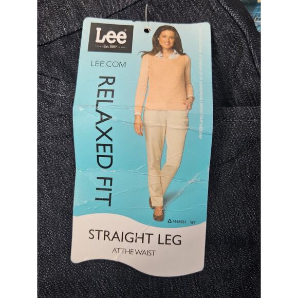 LEE Riders Womens 12 Relaxed Fit Straight Leg Blue Pants - Picture 4 of 7